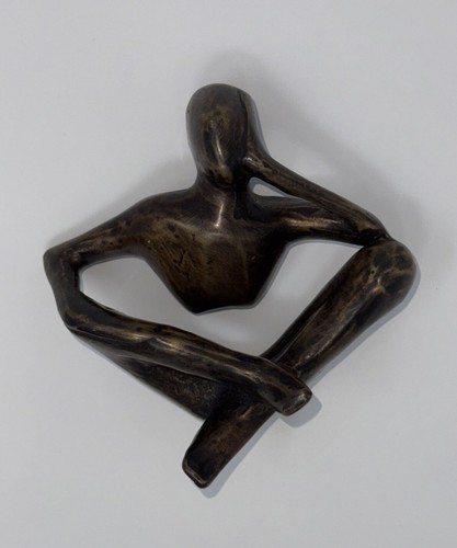 Modern Bronze Sculpture - The Dreamer Rare Vintage - Picture 14 of 14