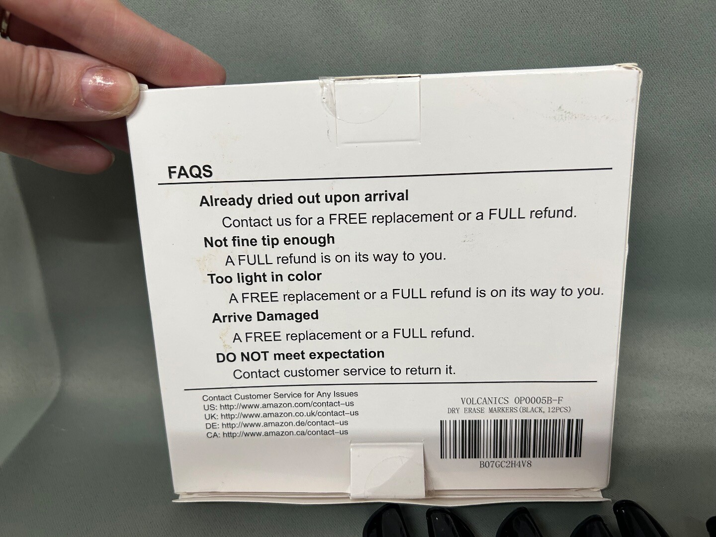 BNIB Volcanics Black Dry Erase Markers Pk of 12 CG W35 eBay