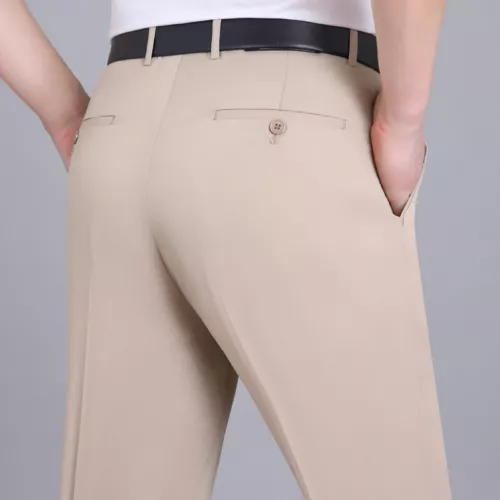 Mens Dress Pants Straight Formal Trousers Slim Casual Office Wedding Business - Picture 12 of 26
