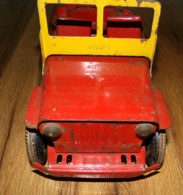 1940〜50年代Louis Marx & Co.（MARX）製 ウィリスジープ Antique Vintage 1940s 1950s Louis Marx Willys Jeep Pressed Steel