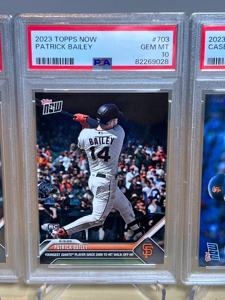 2023 GIANTS TOPPS NOW (3) CARD ROOKIE LOT * ALL PSA 10 *- BAILEY SCHMITT LUCIANO - Image 3 of 4