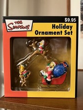 2004 The Simpsons Christmas Ornament Homer Lisa Bart Heirloom Collection