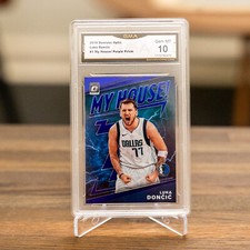 2019-20 Donruss Optic Luka Doncic My House! Purple Holo #1 GMA 10 💎 