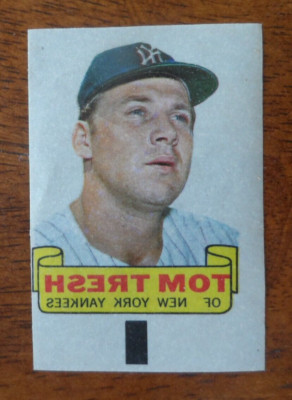 1966 TOPPS BASEBALL RUB-OFFS TOM TRESH NEW YORK YANKEES U-295