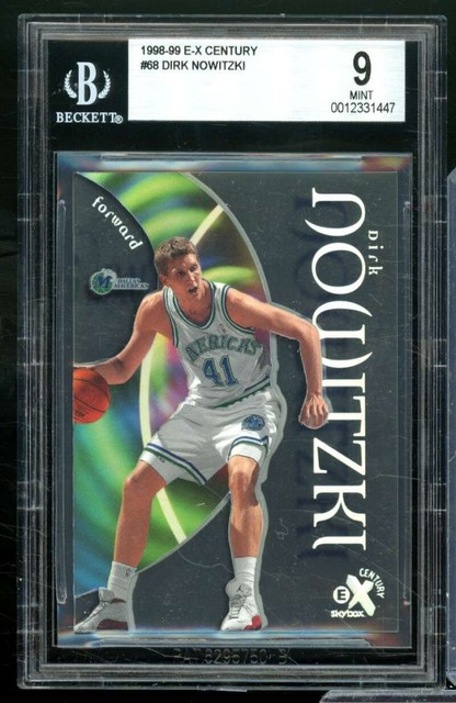 Dirk Nowitzki Rookie Card 1998-99 E-X Century #68 BGS 9