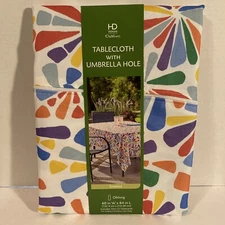 HD Designs Outdoors Tablecloth Oblong 60” X 84” 100 % Polyester Sparkle Design