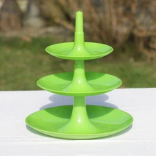 Babell Koziol 1997 Germany 3 Tier Green Fruit Cake Display Compote Maker