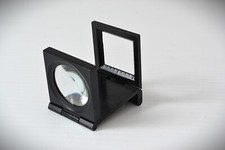 Vintage 10X Folding Linen Tester Negative Viewing Magnifier /Metal  Glass Loupe
