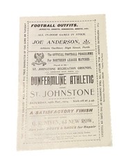 ST JOHNSTONE V DUMFERMLINE ATHLETIC - NORTHERN LEAGUE - 19/3/1904 - REPLICA COPY