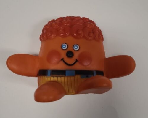 Vintage Tommee Tippee Orange Sqeeky Toy 5.5” - Works - Picture 1 of 3