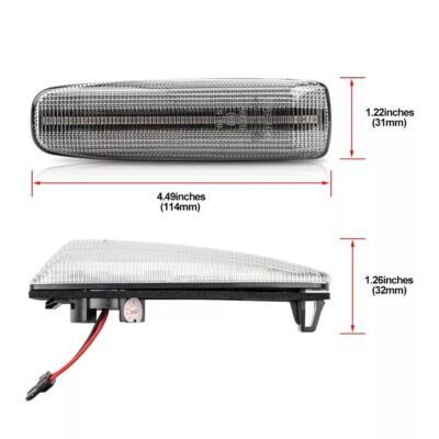 Side Marker Turn Signal Light Clear Sequential For 90-00