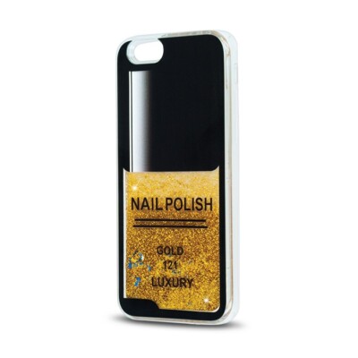 Für Apple iPhone 6 6S - LIQUID HandyTasche Etui Flüssig NAIL Case Hülle Gold