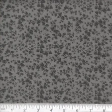 Steel Gray Mini Vine Foliage Tone on Tone 100% Cotton Fabric sold by 1/4 yard