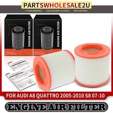 2x New Engine Air Filter for Audi A8 Quattro 2005-2010 S8 2007-2010 5.2L 6.0L