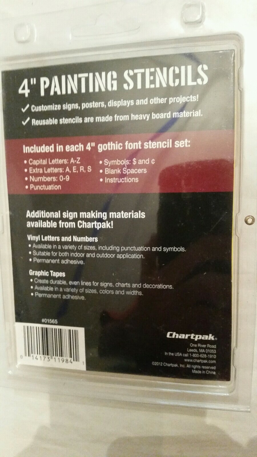 1 Chartpak 01565 4" Painting Stencils AZ 09 NEW!! eBay