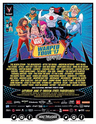 VANS WARPED TOUR 2017 PORTLAND CONCERT POSTER:Acacia Strain