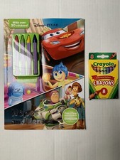 Disney Pixar Coloring Book With Stickers and Crayons