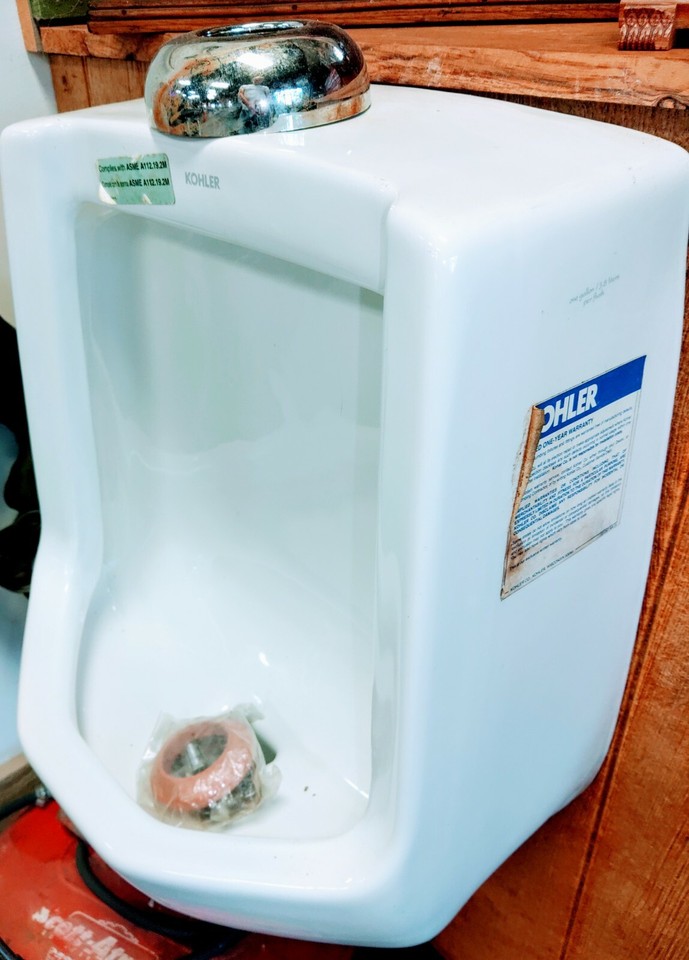 KOHLER Freshman Urinal K4989T0, White. Men's Man Cave Toilet Never