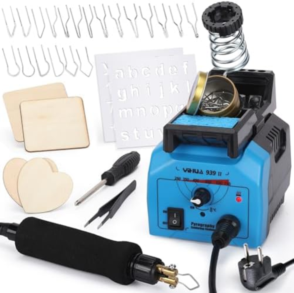 YIHUA 939-II Kit Stazione per Pirografia su Legno con Penna per Pirografia Regol