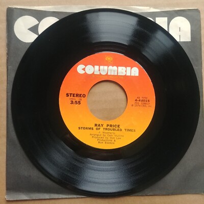 RAY PRICE Storms Of Troubled Times 45 7'' COUNTRY Vinyl Record Columbia Records