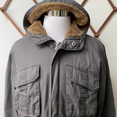 Paul Smith Jeans Grey Utility Jacket Parka Coat Grunge Mens Medium
