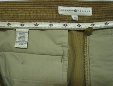 JOSEPH ABBOUD Late 1990-2003 Mens Wide Whale Corduroy Trousers Tan Size 36x29.5 