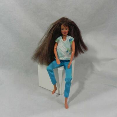 Vtg 1990/93 Articulated TERESA Jointed BARBIE Doll Yoga Green Eyes