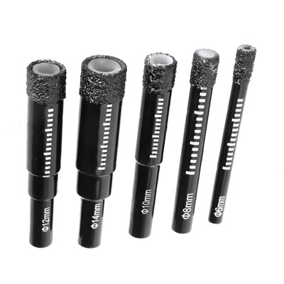 6mm/8mm/10mm/12mm/14mm Dry Diamond Drill Bits Durable Replacement Parts