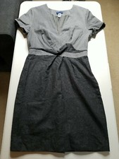 J. Crew Women's 10 Gray 100% Wool Cap Sleeve Work Career Suit Dress Side Zip