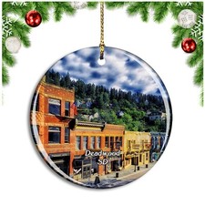 Deadwood Town South Dakota USA Christmas ornament city travel souvenir