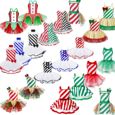 DE ranrann Kinder Mädchen Weihnachtskleid Ballettkleid Tutu Kleid Tanzkleid