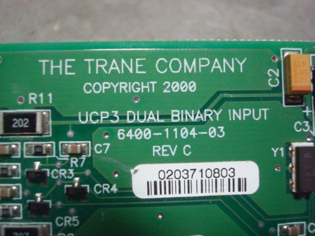 USED Trane 6400-1104-03 UCP3 Dual Binary Input Module Rev. C - Image 3 of 3