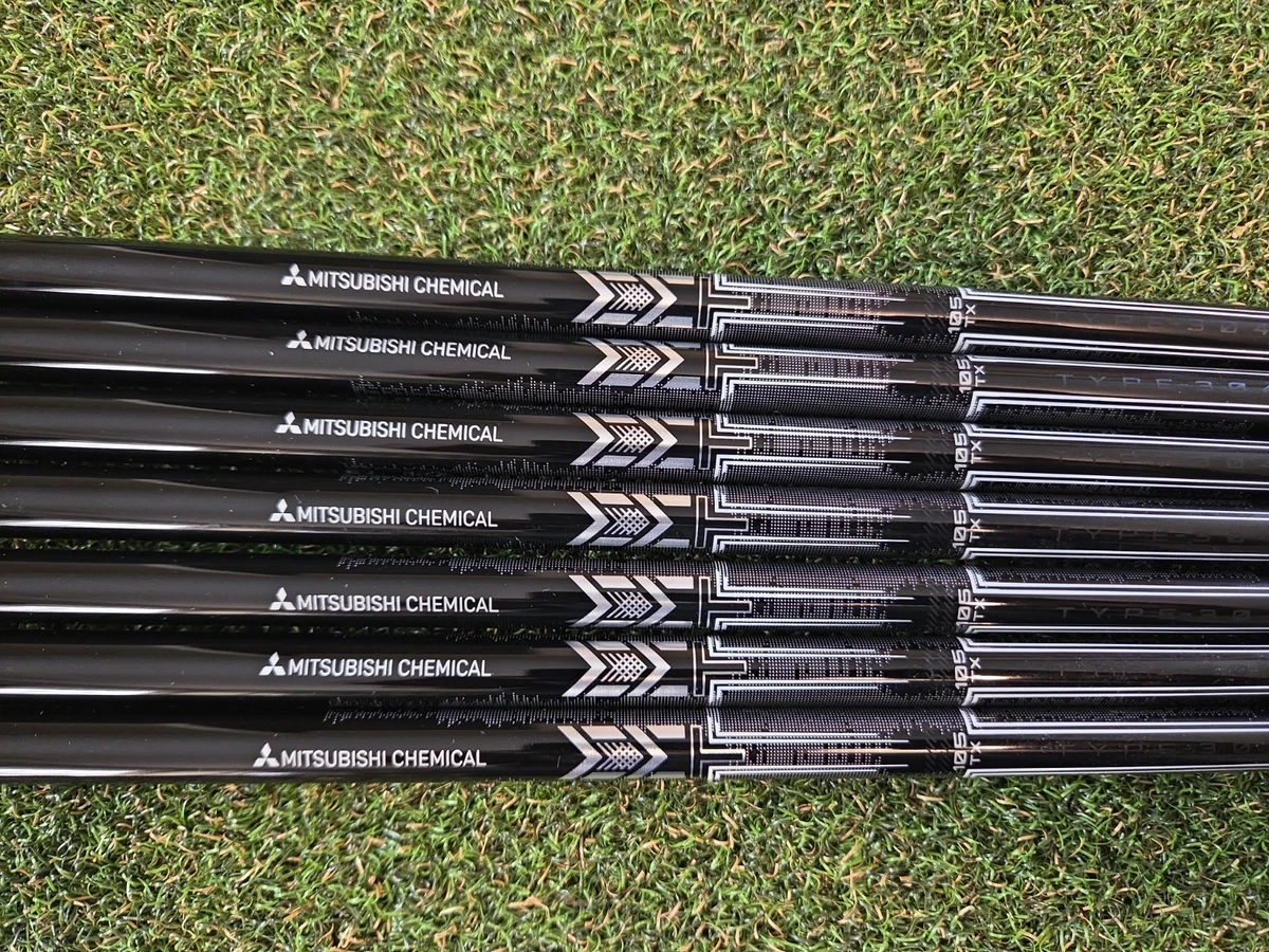 MITSUBISHI MMT 105 TX GRAPHITE IRON SHAFT SET STIFF FLEX 355 TAPER