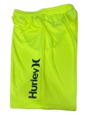 HURLEY Nike Dri-Fit Youth Boy s Volt Yellow Shorts Size M 10-12