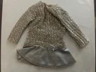 Vintage 1970 Barbie Silver Sparkle MOD Dress Doll Outfit #1885