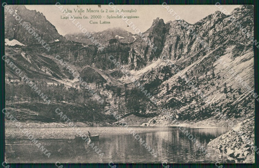 Cuneo Acceglio Valle Macra Lago Visaisa cartolina MT6056