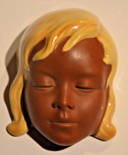 Cortendorf 3411 Wandmaske Wandkopf Keramik M&auml;dchen Kind Vintage