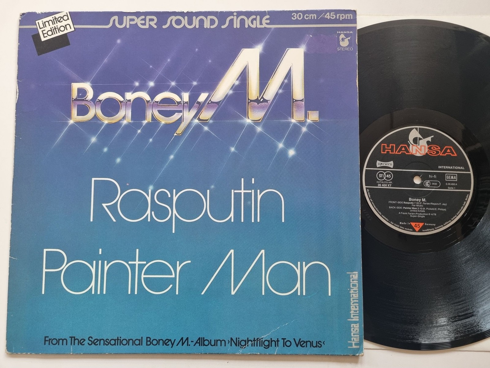 Boney M. - Rasputin/ Painter Man 12'' Vinyl Maxi/ READ FOR CONDITION!