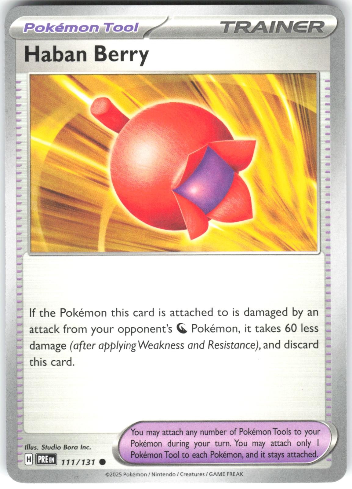 Haban Berry 111/131 Prismatic Evolutions Pokemon NM