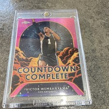 2025 Topps Chrome Countdown Complete Victor Wembanyama pink refractor SSP #CC-1