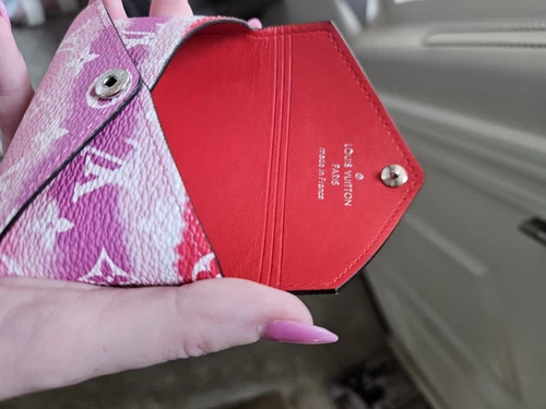 LOUIS VUITTON SMALL ESCALE POCHETTE KIRIGAMI RED/PINK POUCH ROUGE MONOGRAM - Picture 10 of 10