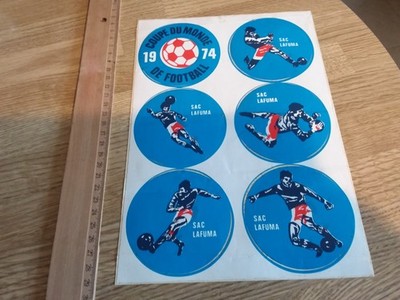 Antique 1974 Lafuma No Panini Football World Cup Sticker Board