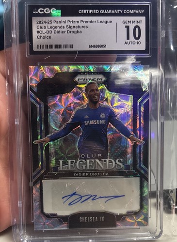Didier Drogba #CL-DD 2024 Panini Prizm Premier League Club Legends Signatures card