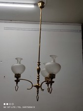 lampadario 3 bocce ottone