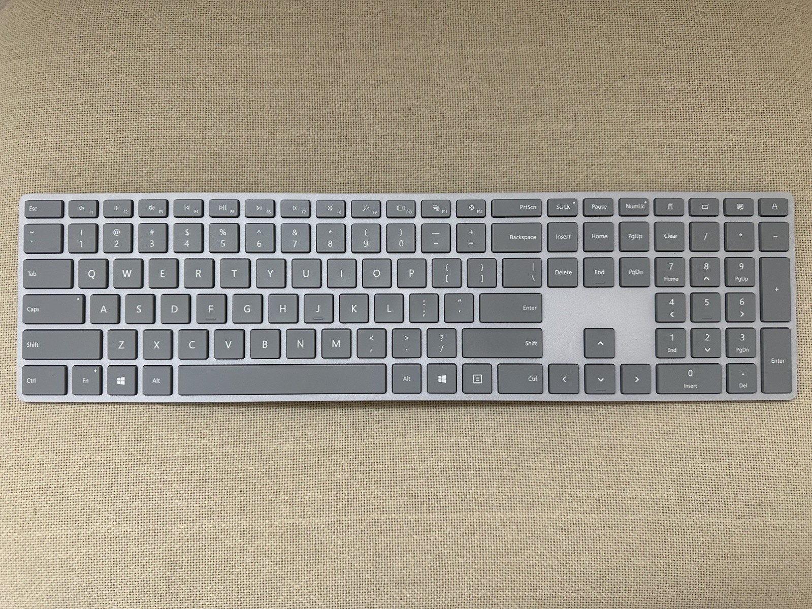 Microsoft Surface Keyboard Model 1742 Wireless Bluetooth Gray
