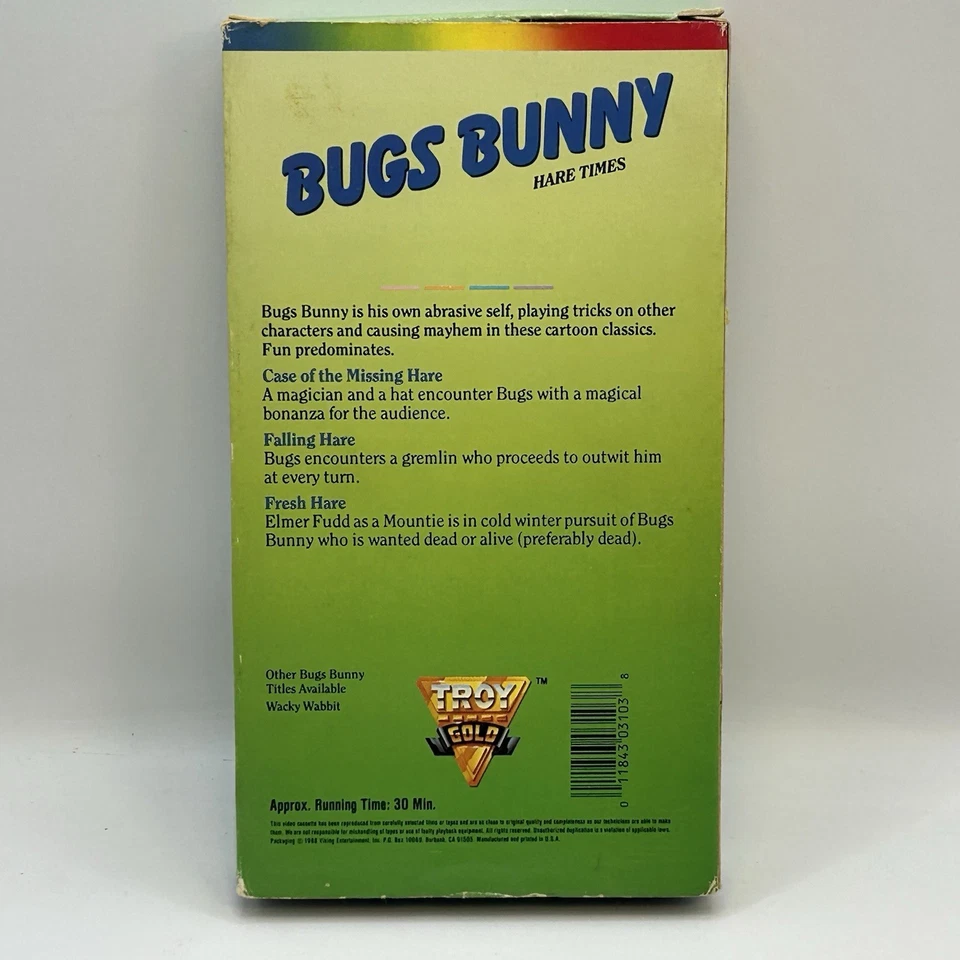 Bugs Bunny Hare Times VHS 1988 Video Tape Vintage Color Cartoons Looney Tunes - Image 2 of 4