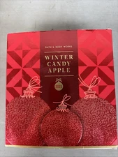 BATH & BODY WORKS TRAVEL GIFT BOX SET WINTER CANDY APPLE MIST, CREAM, SHOWER GEL