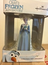 Hallmark Olaf  s Frozen Adventure, Disney Elsa Ornament, Elsa Star, NIB 