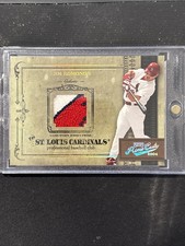 2004 Playoff Prime Cuts JIM EDMONDS /5 Game Used INSANE Patch Cardinals 3CLR O46
