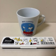 Peanuts SNOOPY Orchestra Mug  Cutlery Set Unused Case Gift Collection